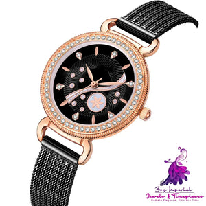 Diamond-set Fashion Waterproof Watch for Women