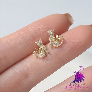 Diamond Gold Stud Earrings