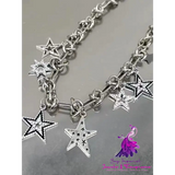 Sweet Girl Diamond Pentagram Necklace