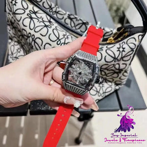 Hollow Diamond Luxury Women’s Silicone Watch