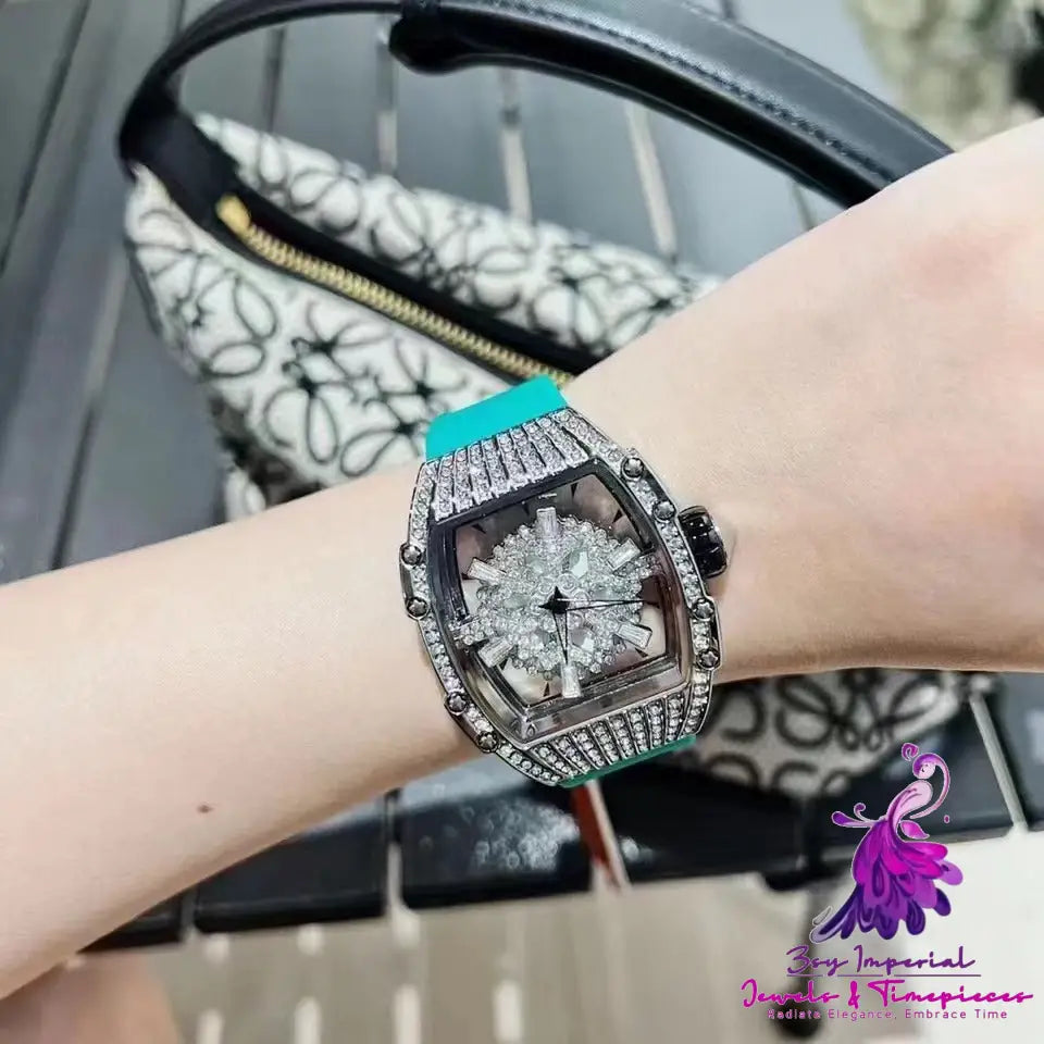 Hollow Diamond Luxury Women’s Silicone Watch