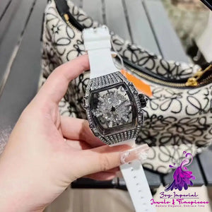 Hollow Diamond Luxury Women’s Silicone Watch