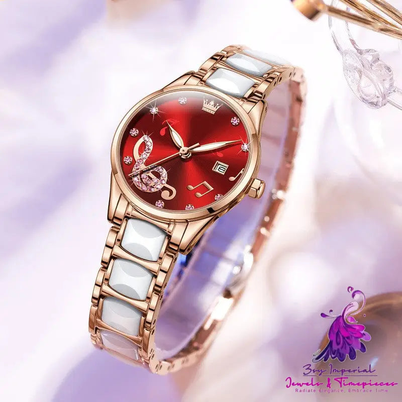 Diamond Inlaid Fashion Women’s Quartz Watch