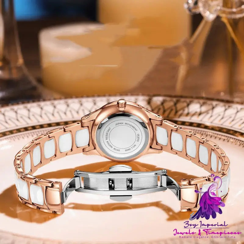 Diamond Inlaid Fashion Women’s Quartz Watch