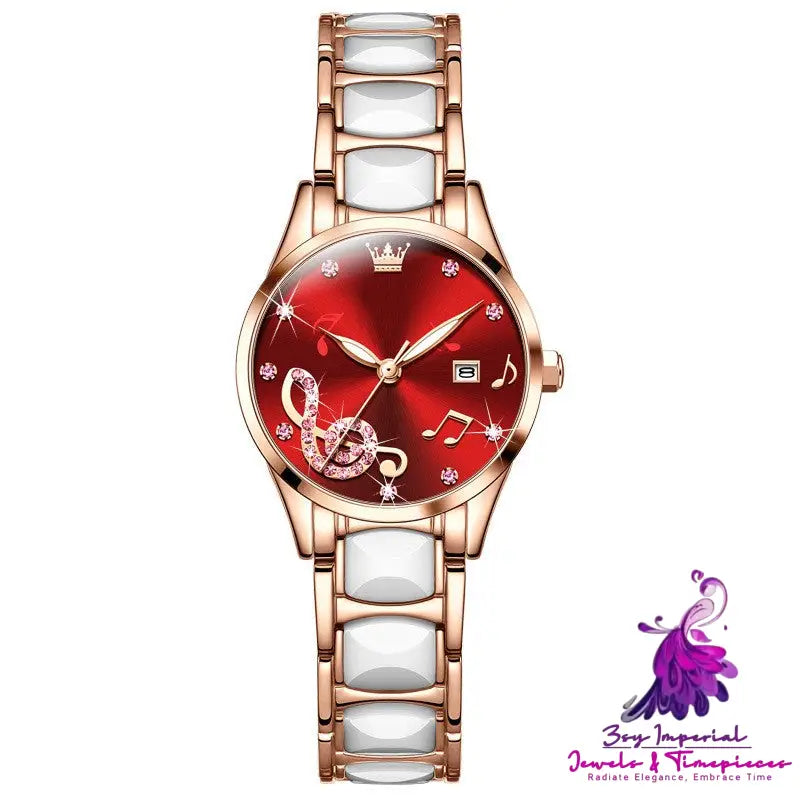 Diamond Inlaid Fashion Women’s Quartz Watch