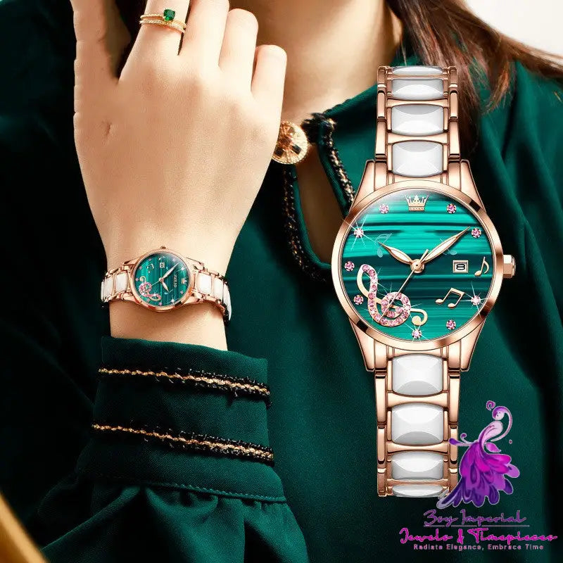 Diamond Inlaid Fashion Women’s Quartz Watch