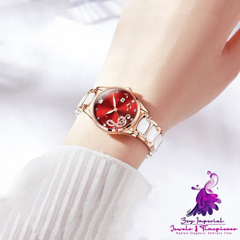 Diamond Inlaid Fashion Women’s Quartz Watch