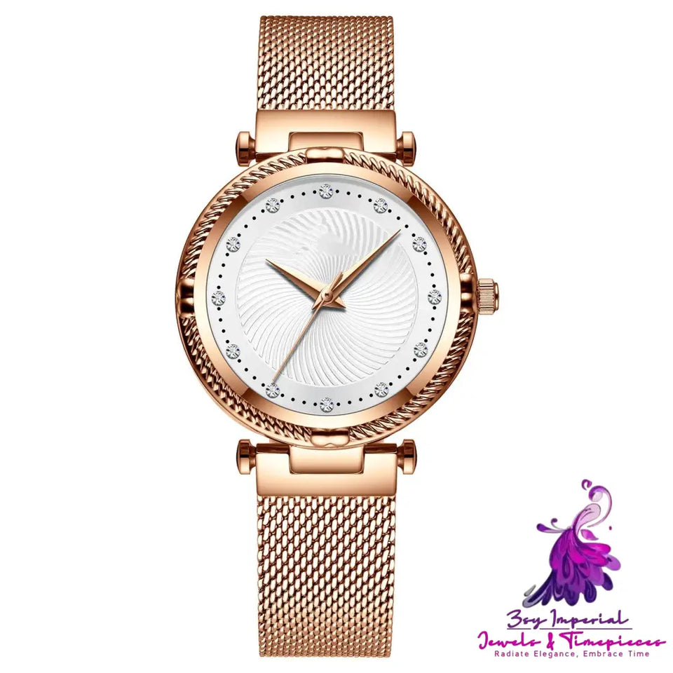 Mesh Diamond Inlaid Women’s Watch