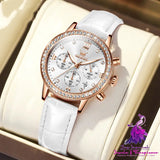 Diamond Inlaid Women’s Multi-function Watch