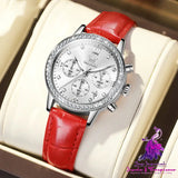 Diamond Inlaid Women’s Multi-function Watch