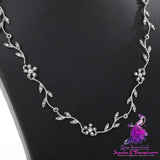 Diamond Leaf Long Necklace