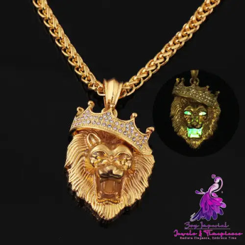 Diamond Lion Luminous Pendant