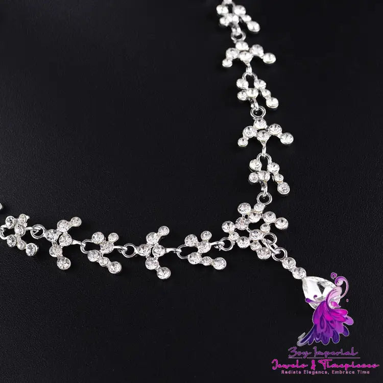 Drop Diamond Bridal Jewelry Set