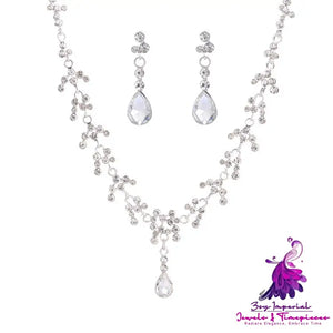 Drop Diamond Bridal Jewelry Set