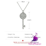 Diamond Garland Key Necklace