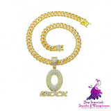 Hip Hop O Letter Necklace