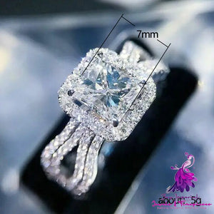 Full Diamond Zircon Engagement Ring