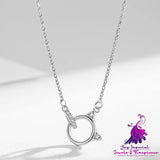 Cute Kitten Diamond Ring Necklace