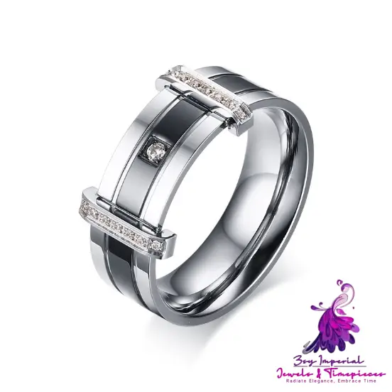 Tungsten Carbide Diamond Men’s Ring