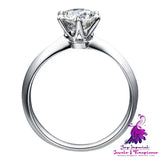 Six Prong Crown Diamond Ring for Women