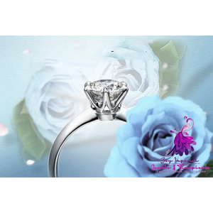 Six Prong Crown Diamond Ring for Women