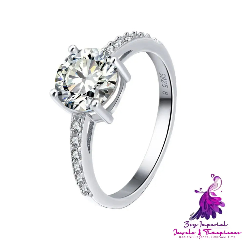 RINNTIN Sterling Silver Diamond Ring