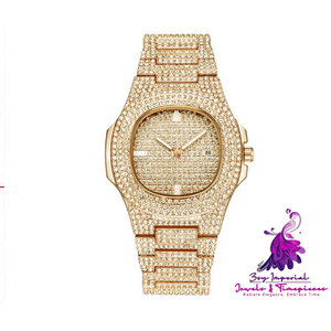 Luxury Brand Diamond Men’s Watch