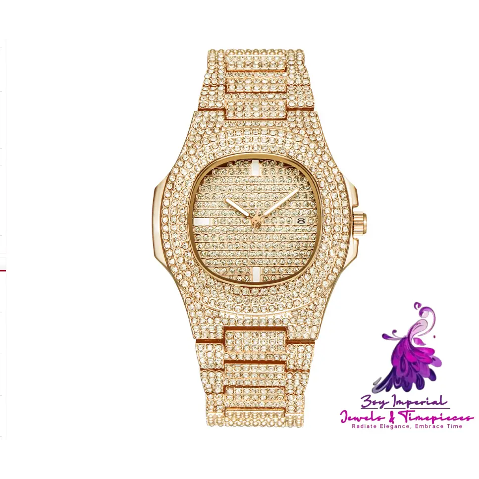 Luxury Brand Diamond Men’s Watch