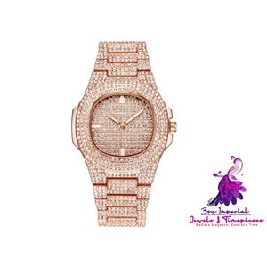 Luxury Brand Diamond Men’s Watch