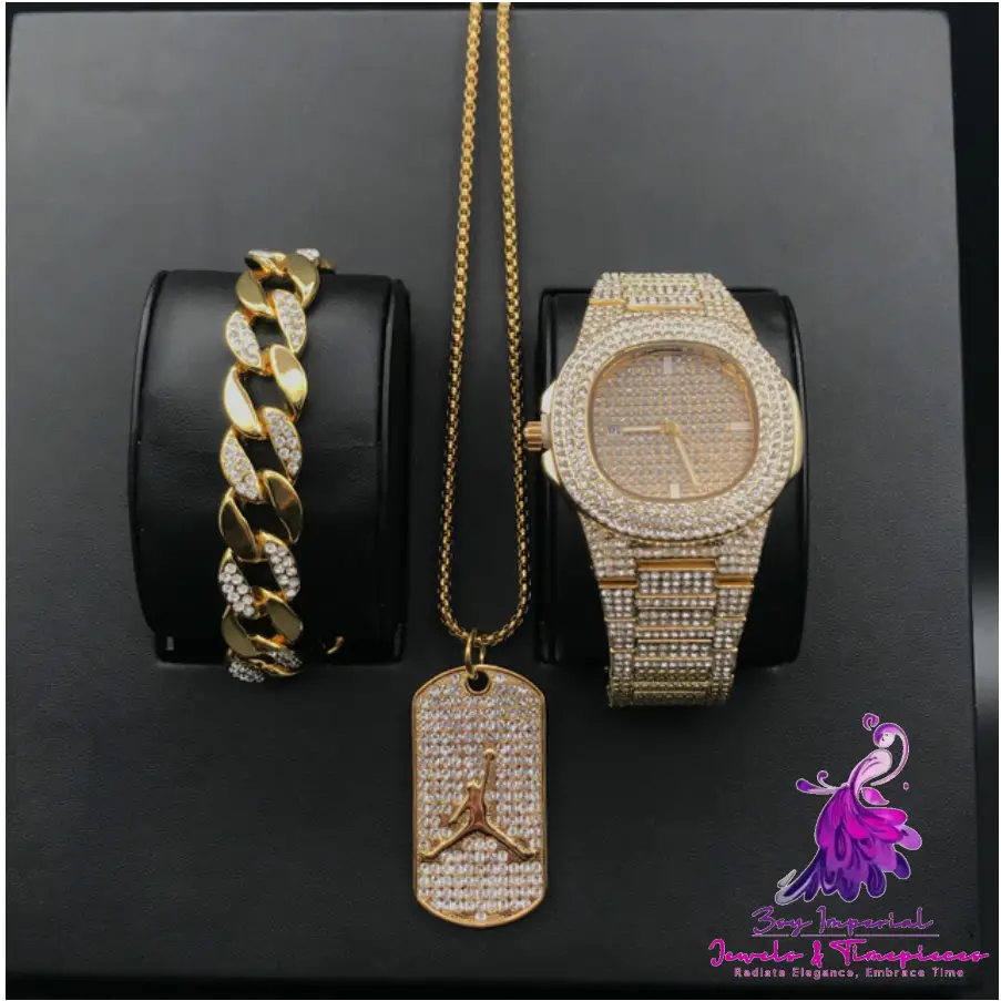 Luxury Brand Diamond Men’s Watch