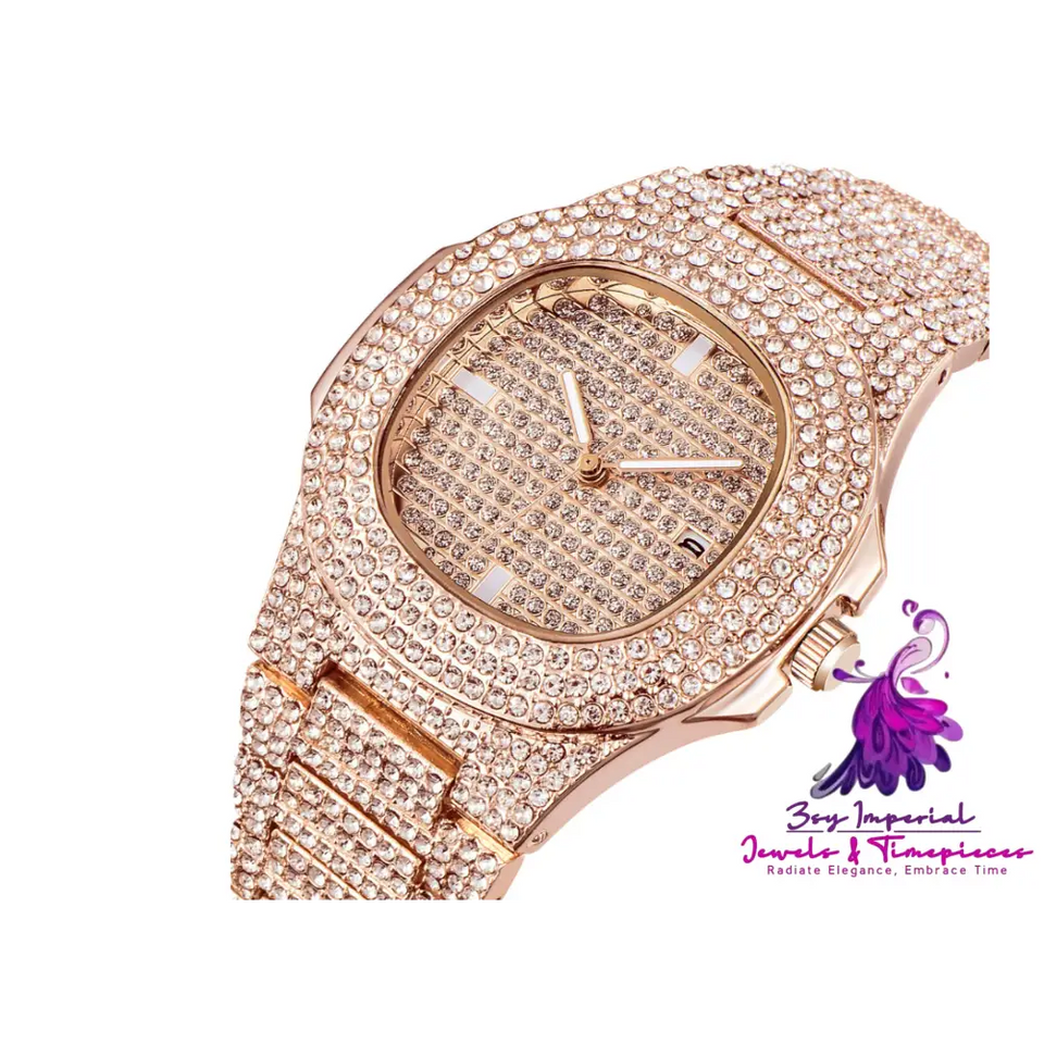 Luxury Brand Diamond Men’s Watch