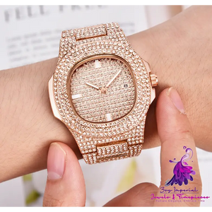 Luxury Brand Diamond Men’s Watch