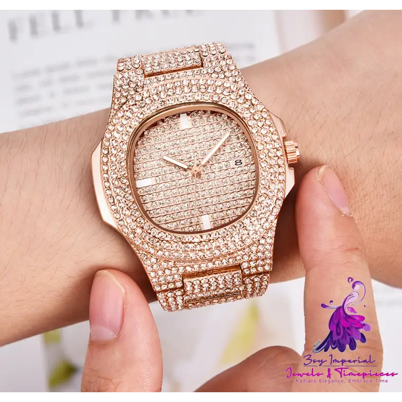 Luxury Brand Diamond Men’s Watch