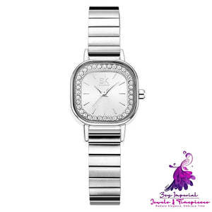 Women’s Square Mesh Belt Diamond Watch