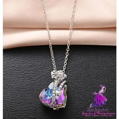 Diamond Rose Pendant Necklace