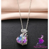 Diamond Rose Pendant Necklace