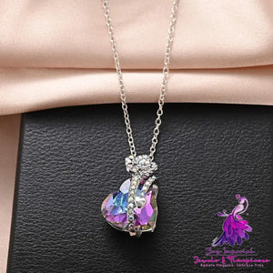 Diamond Rose Pendant Necklace