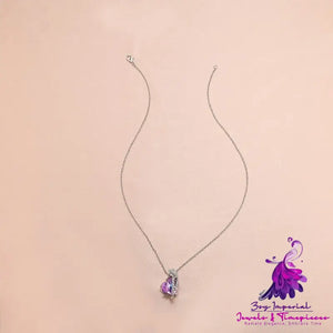 Diamond Rose Pendant Necklace