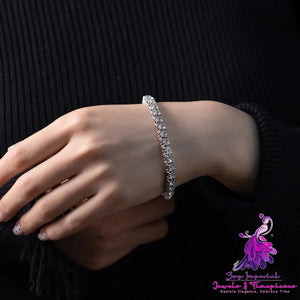 Diamond Single Row Cuban Bracelet