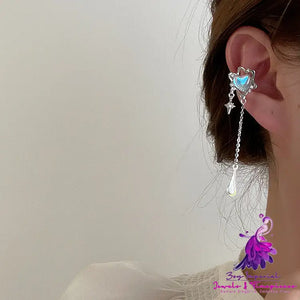 Studded Star Tassel Earrings