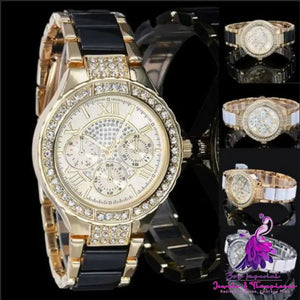 Diamond Steel Strap Fashion Quartz Watch