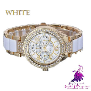 Diamond Steel Strap Fashion Quartz Watch