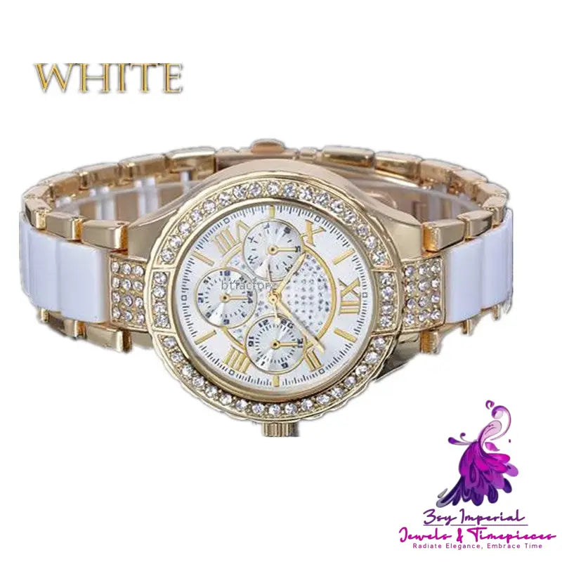 Diamond Steel Strap Fashion Quartz Watch