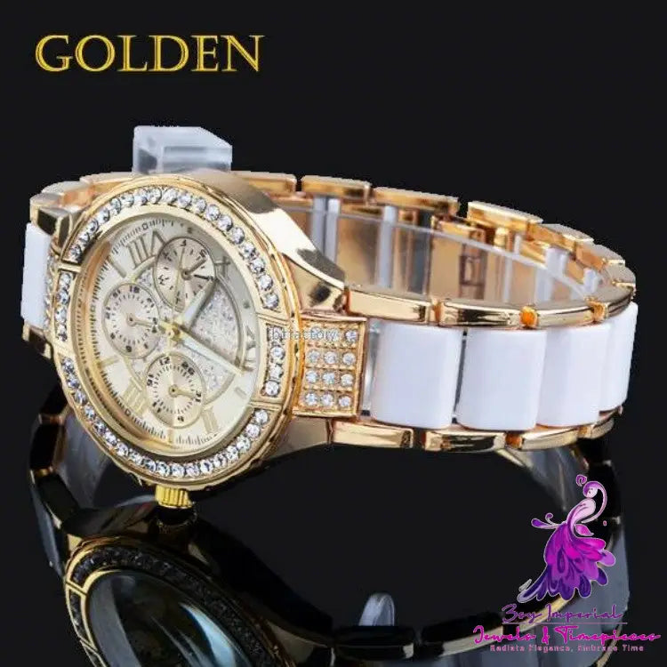 Diamond Steel Strap Fashion Quartz Watch