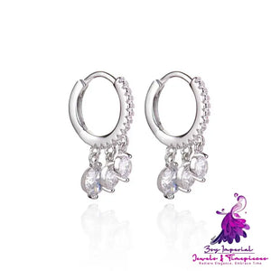 Drop-shaped Diamond Stud Earrings