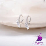 Drop-shaped Diamond Stud Earrings