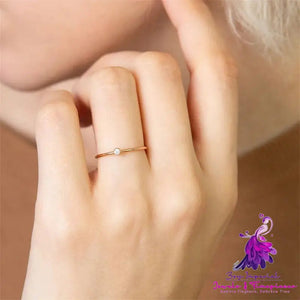 Stainless Steel Ring Female Simple Niche Diamond-studded