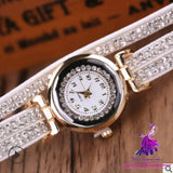 Twisted PU Belt Diamond Women’s Watch