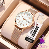 Diamond Milanese Ladies Dual Calendar Watch