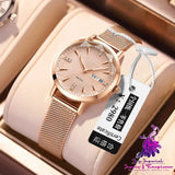 Diamond Milanese Ladies Dual Calendar Watch